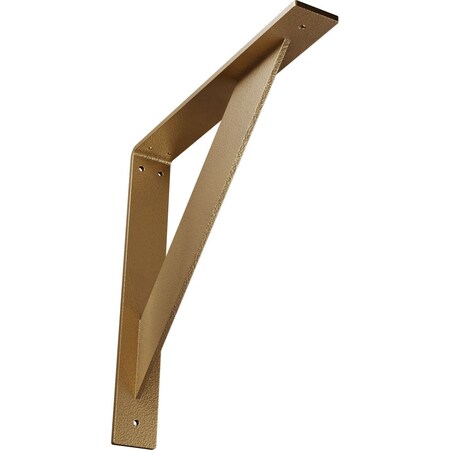 Ekena Millwork Traditional Steel Bracket, Hammered Gold 2"W x 14"D x 14"H BKTM02X14X14TRHGO
